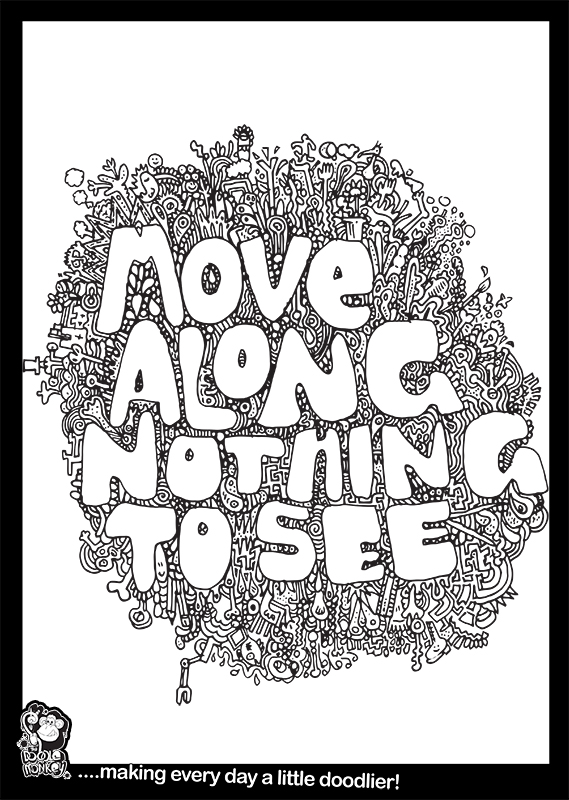 Move along colouring sheet