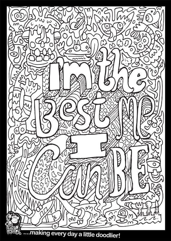 The best me I can be colouring sheet