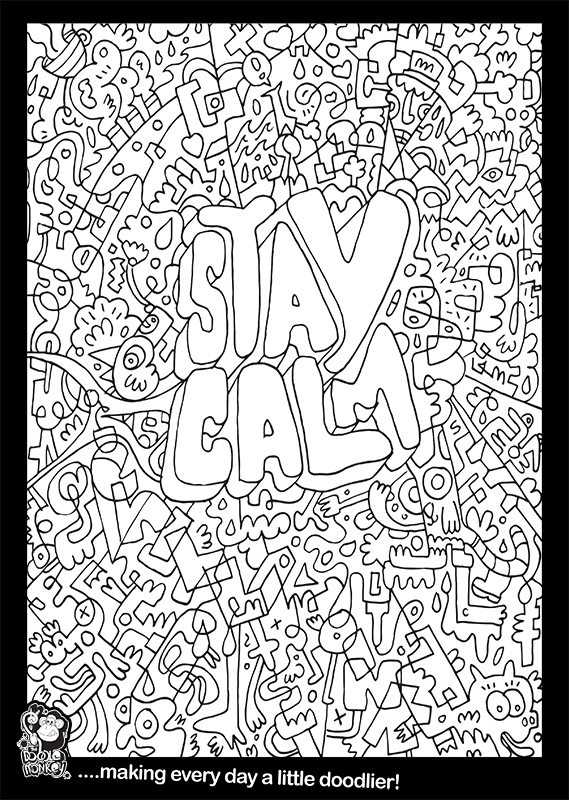 Stay Calm colouring sheet