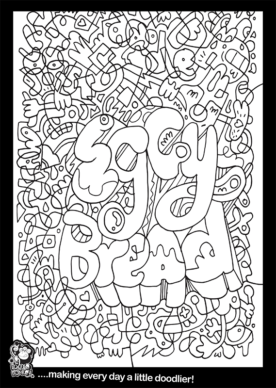 Eggy Bread colouring page
