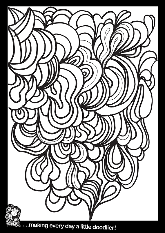 Waves of joy colouring page