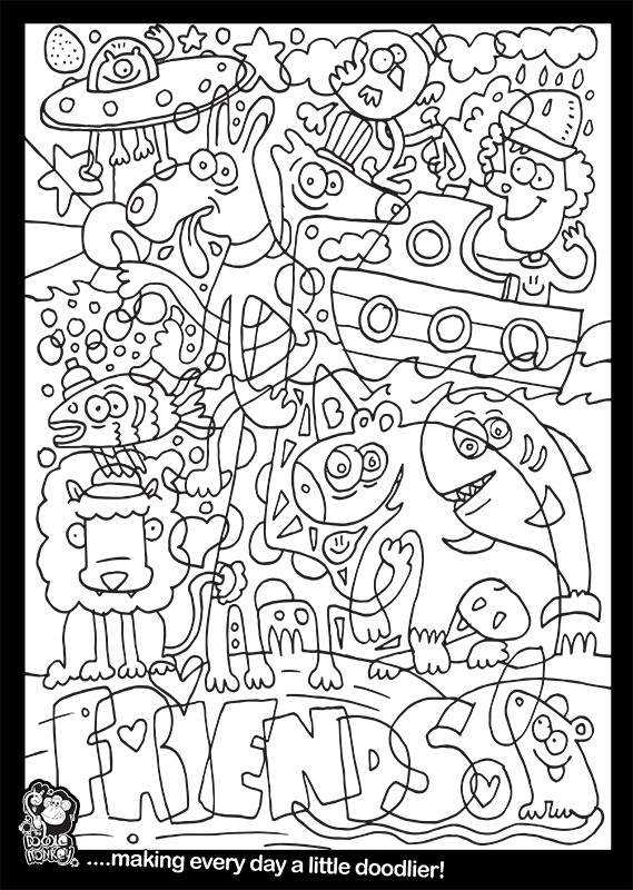 Animals are our friends colouring sheet