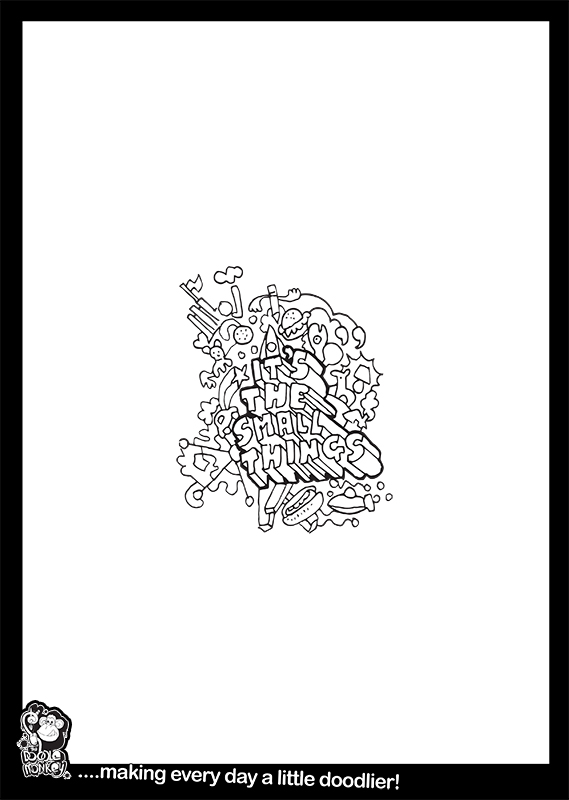 It's the small things colouring sheet