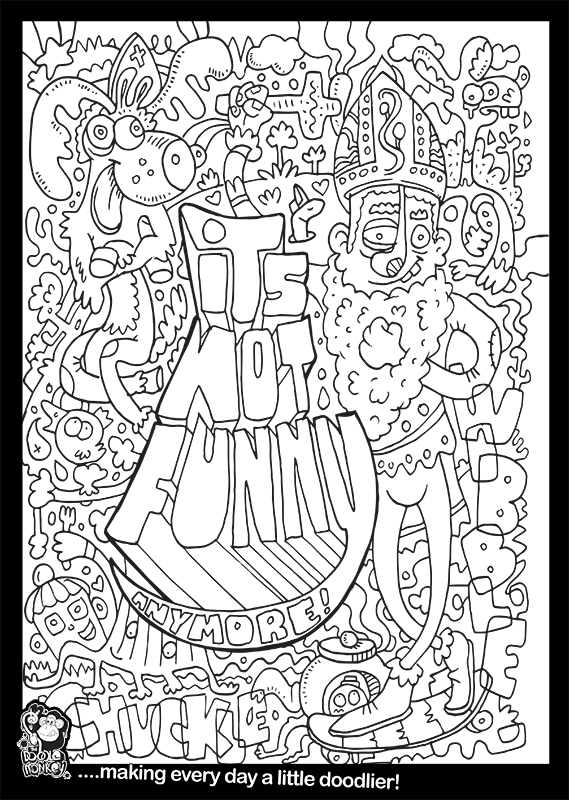 It's not funny anymore colouring sheet