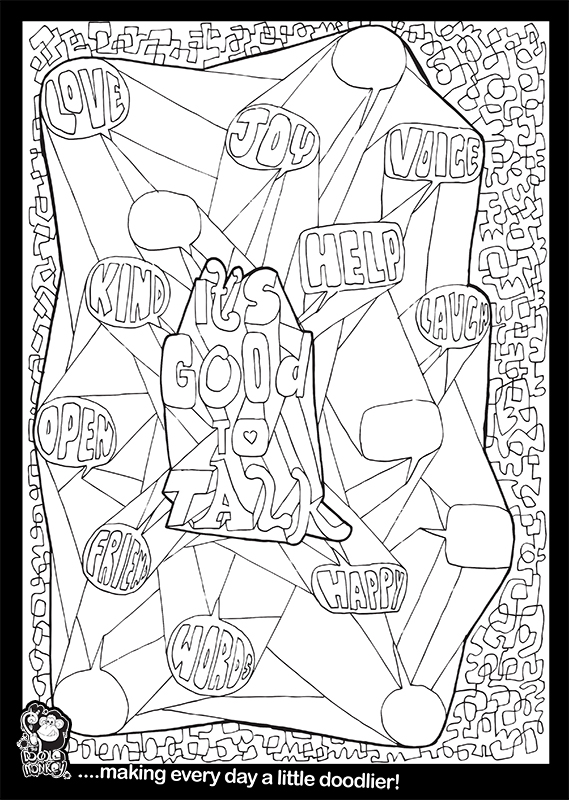 It's good to talk colouring sheet
