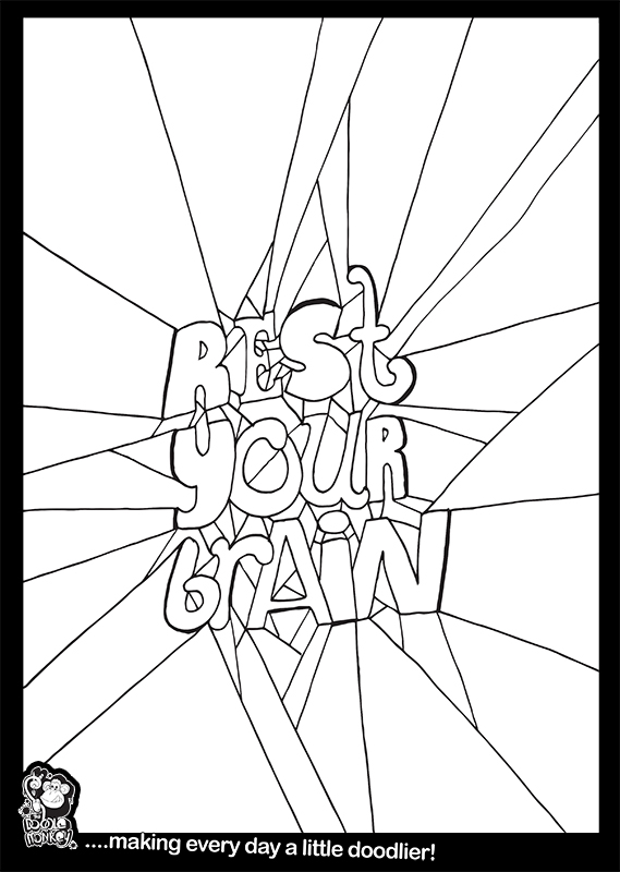 Rest your brain colouring sheet