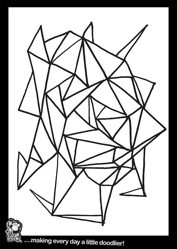 Triangle Pride colouring page