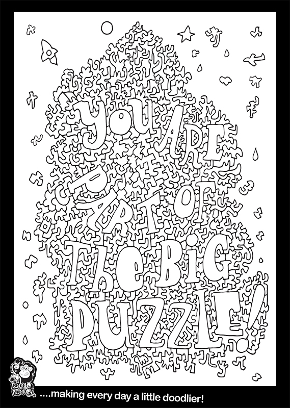 Part of the big puzzle colouring page