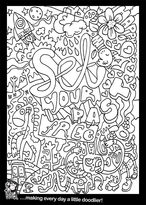 Set your past free colouring page – The Doodle Monkey