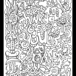 Thinking of you colouring sheet