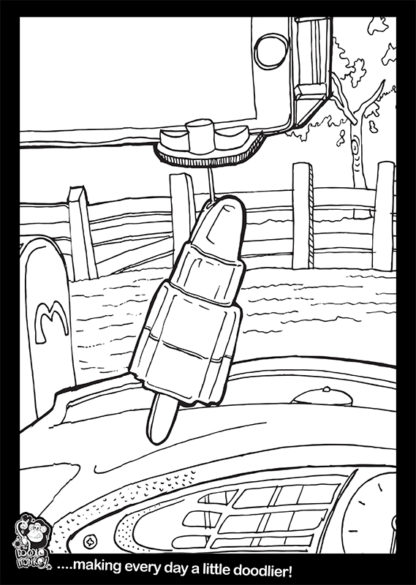 Swinging Lollie colouring page