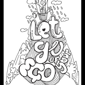 Let your ego go colouring sheet