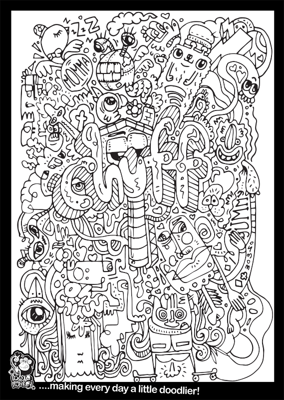 Silly Chuff colouring sheet