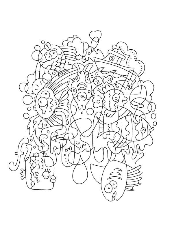 Monkeys on my head crazy 100 page colouring book - Image 5