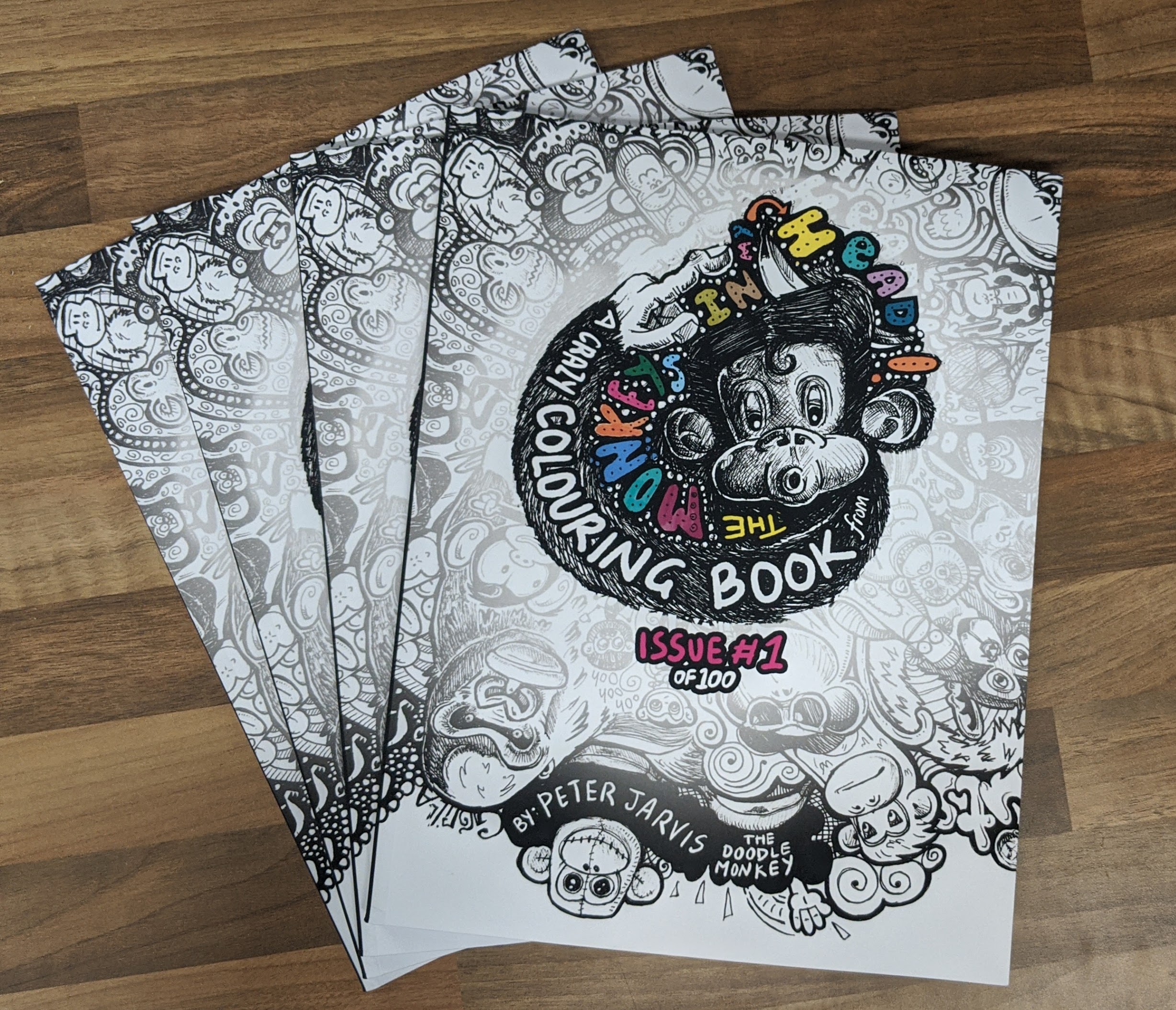 Monkeys on my head crazy 100 page colouring book